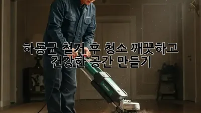 하동군 철거 후 청소: 깨끗하고 건강한 공간 만들기